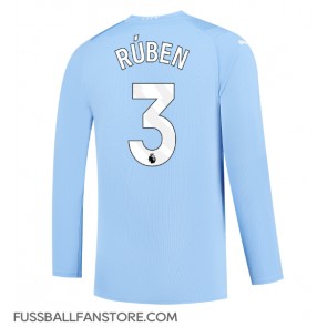 Manchester City Ruben Dias #3 Replik Heimtrikot 2023-24 Langarm